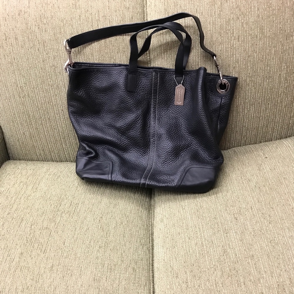 Large Coach leather tote